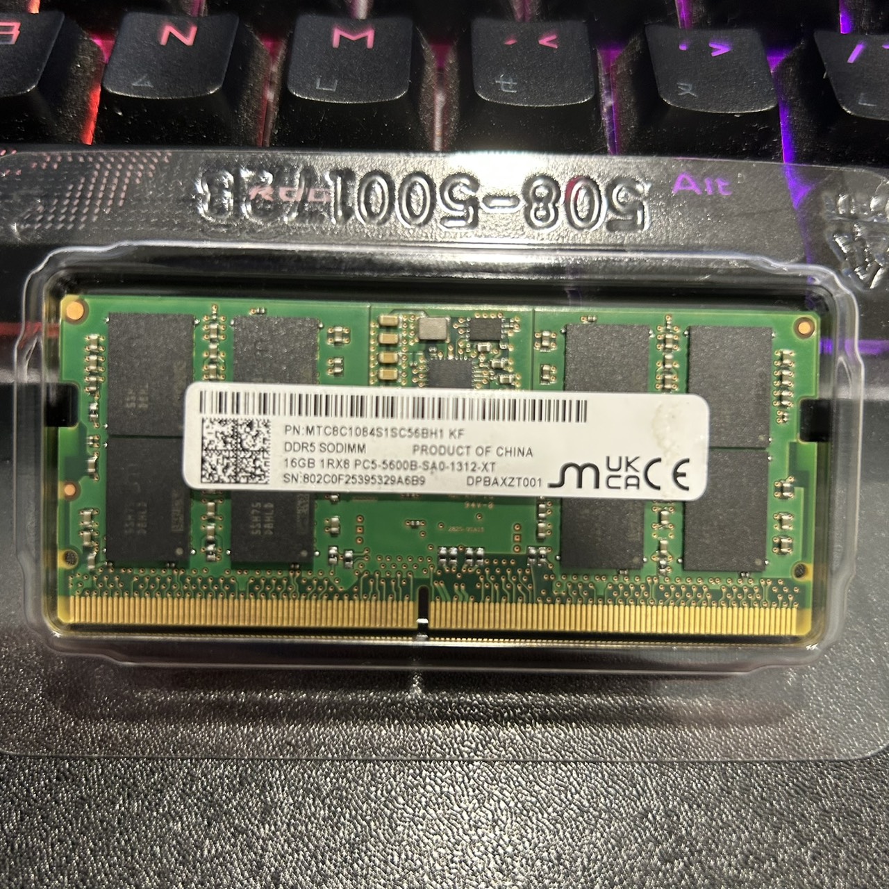 美光 16G 記憶體 DDR5 5600